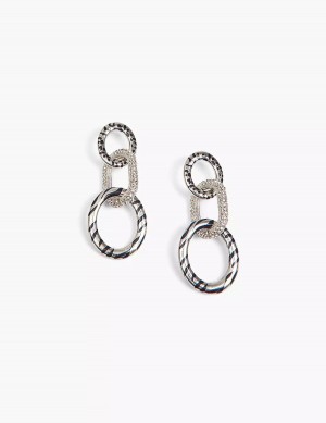 Silver Lane Bryant Animal Print-Link Women Earrings | DTW854JY