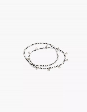 Silver Lane Bryant Beaded Stretch Women Anklet | LBC9225JA