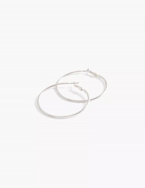 Silver Lane Bryant Large Women Hoop Earrings | FOV4219KT