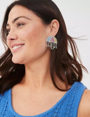 Silver Lane Bryant Spring Whimsy Pave Umbrella Statement Women Earrings | DTF9781HL