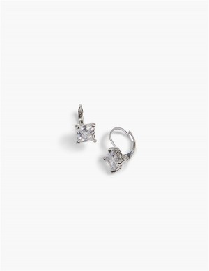 Silver Lane Bryant Square Drop Women Earrings | FMP79OF