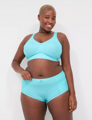 Turquoise Lane Bryant Cotton Full With Lace Trim Women Briefs | XGW7519RI