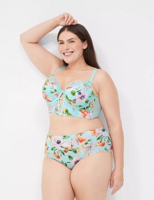 Turquoise Lane Bryant Printed Boost Longline Women Balconette Bra | SGE6565FV