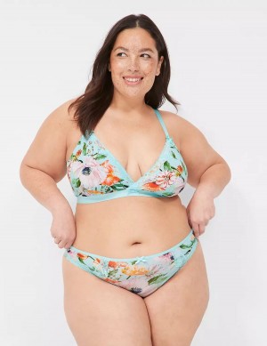 Turquoise Lane Bryant Printed No-Wire Triangle Women Unlined Bra | CKQ6086DS