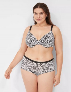 White Black Lane Bryant No-Show Boyshort Women Briefs | CTI1110JK