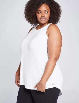 White Lane Bryant LIVI High-Neck V-Back Women Tank Top | LWC6910MR