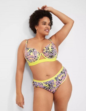 Yellow Multicolor Lane Bryant Boost Women Balconette Bra | HYG2651KE