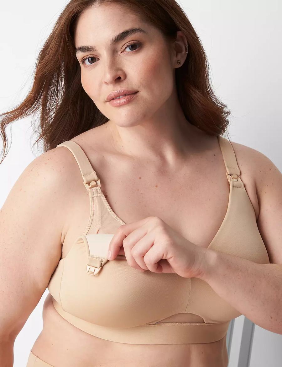 Beige Lane Bryant Comfort Bliss Nursing Women Bralettes | HFN3781MS