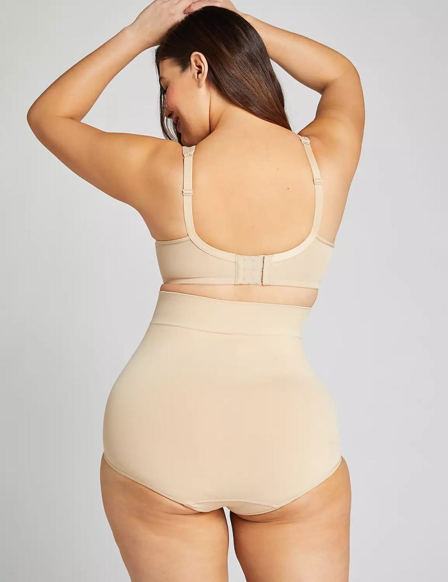 Beige Lane Bryant Level 2 Shaping Ultra High-Waist Brief Women Briefs | PHO4227ZP