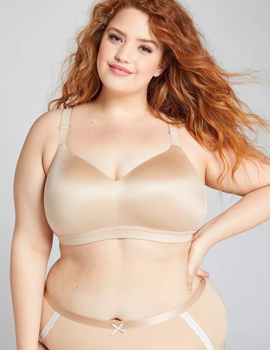 Beige Lane Bryant Lightly Lined Lounge Women Bralettes | TWQ7367PR