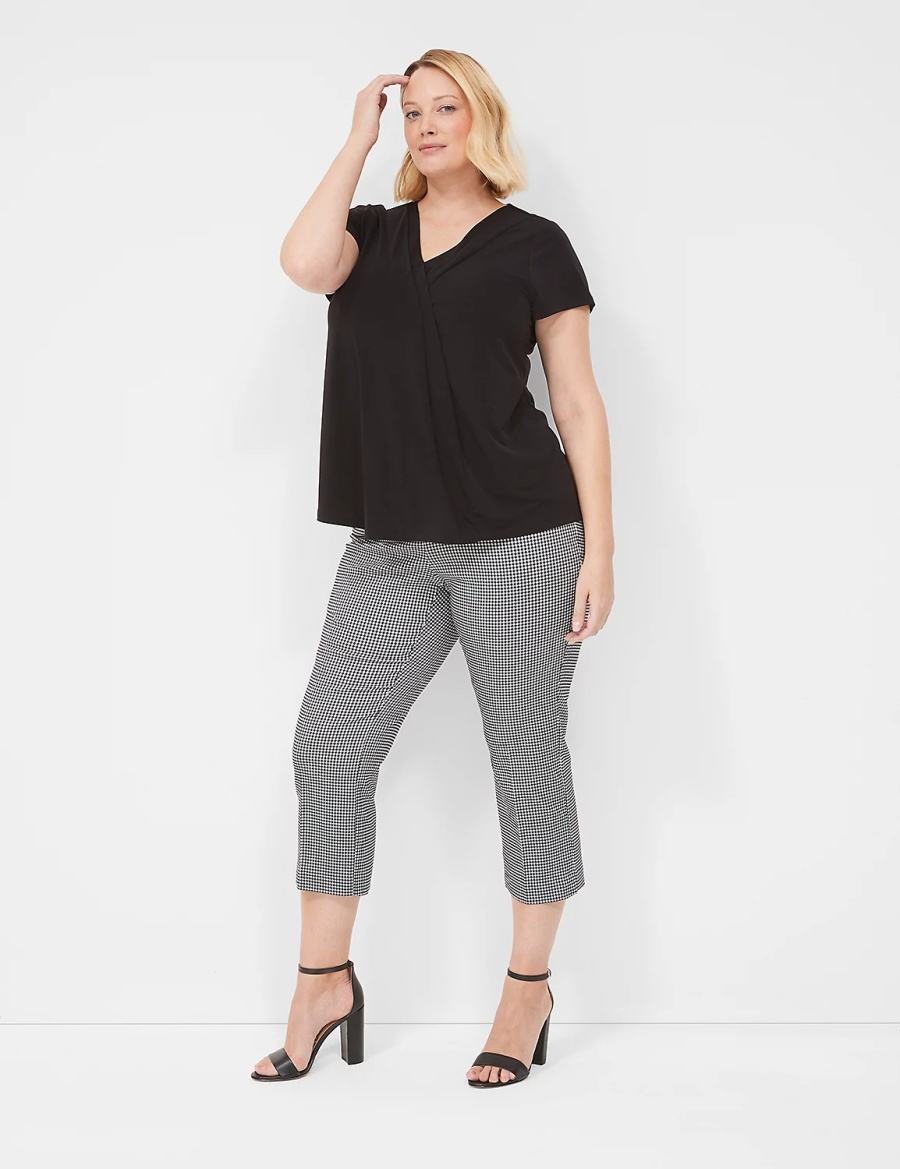 Black Lane Bryant 4-Season Slim Capri Women Pants | WCR8023TE