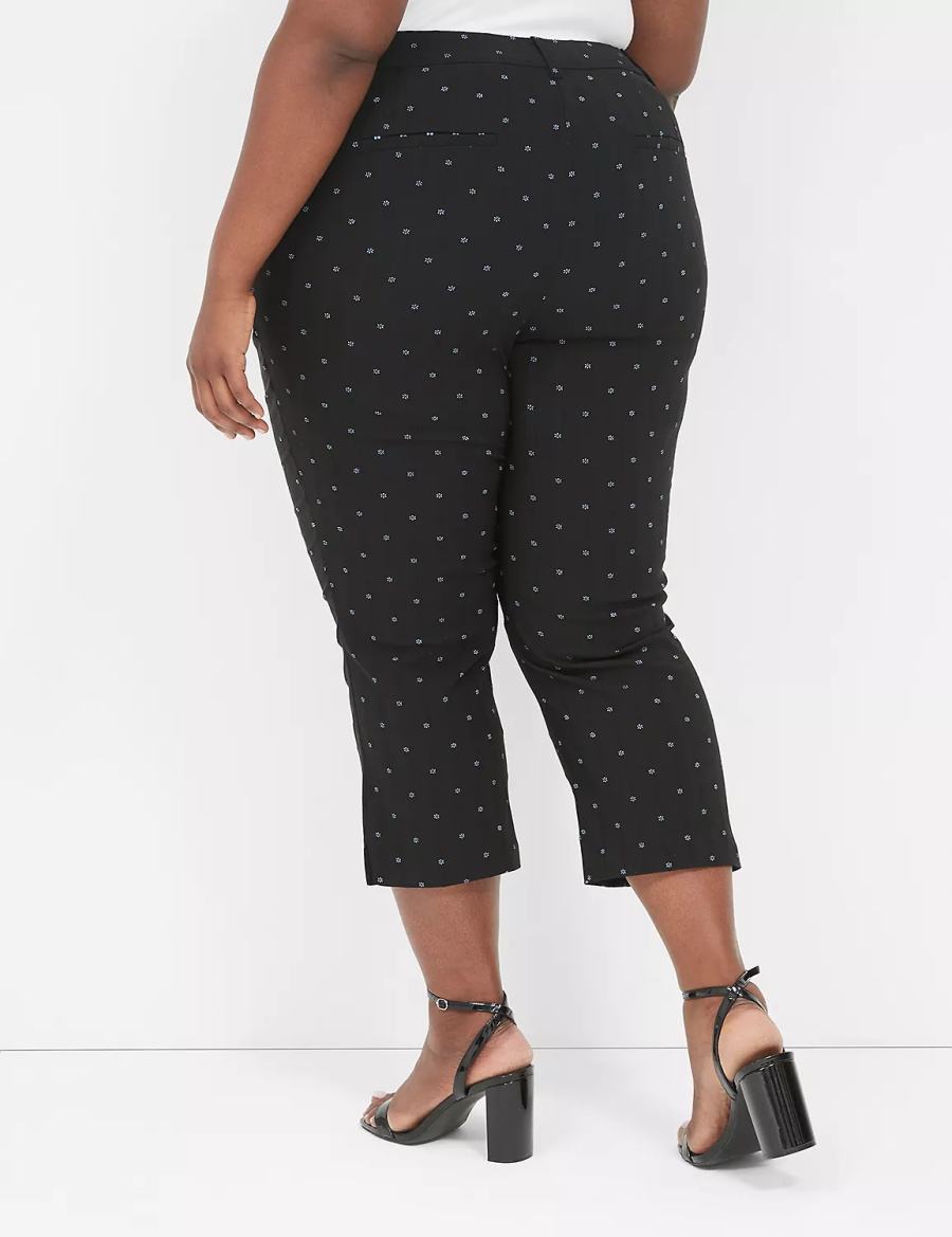 Black Lane Bryant 4-Season Slim Capri Women Pants | JHA648ZH