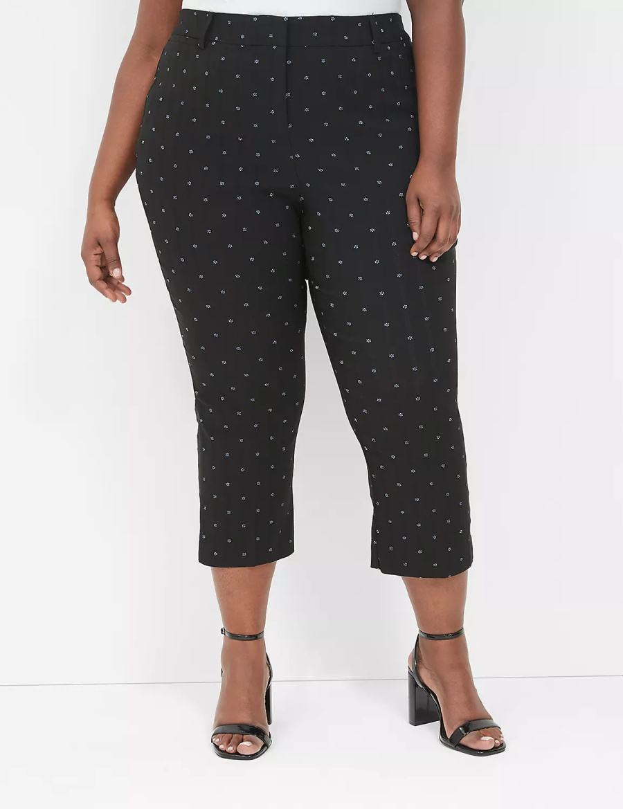 Black Lane Bryant 4-Season Slim Capri Women Pants | JHA648ZH