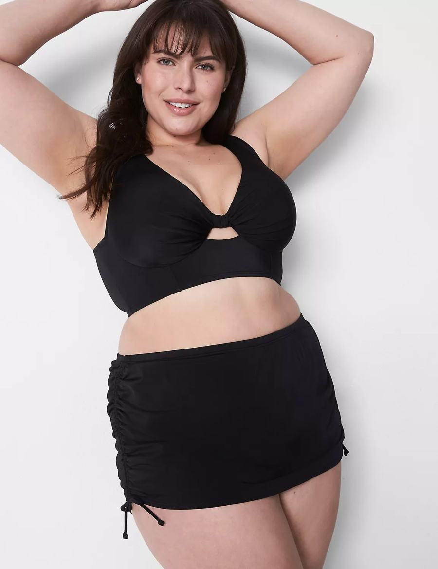 Black Lane Bryant Adjustable Swim Women Skirts | ZXD1738TT