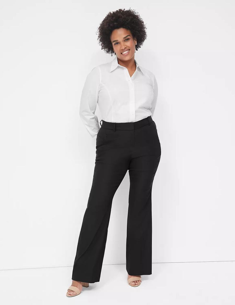 Black Lane Bryant Boot 4-Season Women Pants | ZMO1690HX