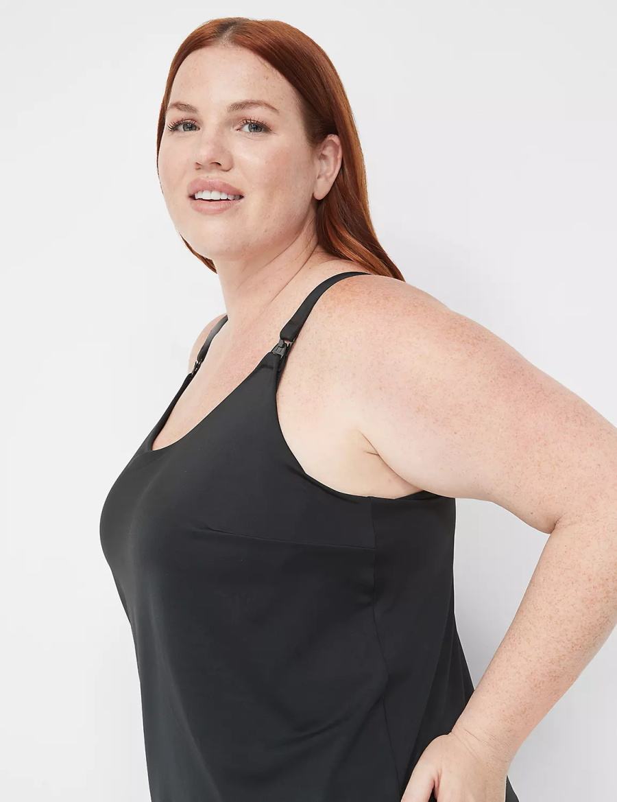 Black Lane Bryant Comfort Bliss Nursing Cami Women Bralettes | LVG4671LD