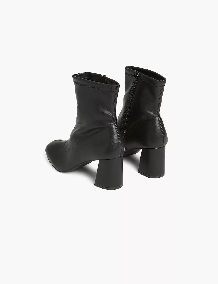 Black Lane Bryant Dream Cloud Faux-Leather Dressy Women Booties | XUO3153FH