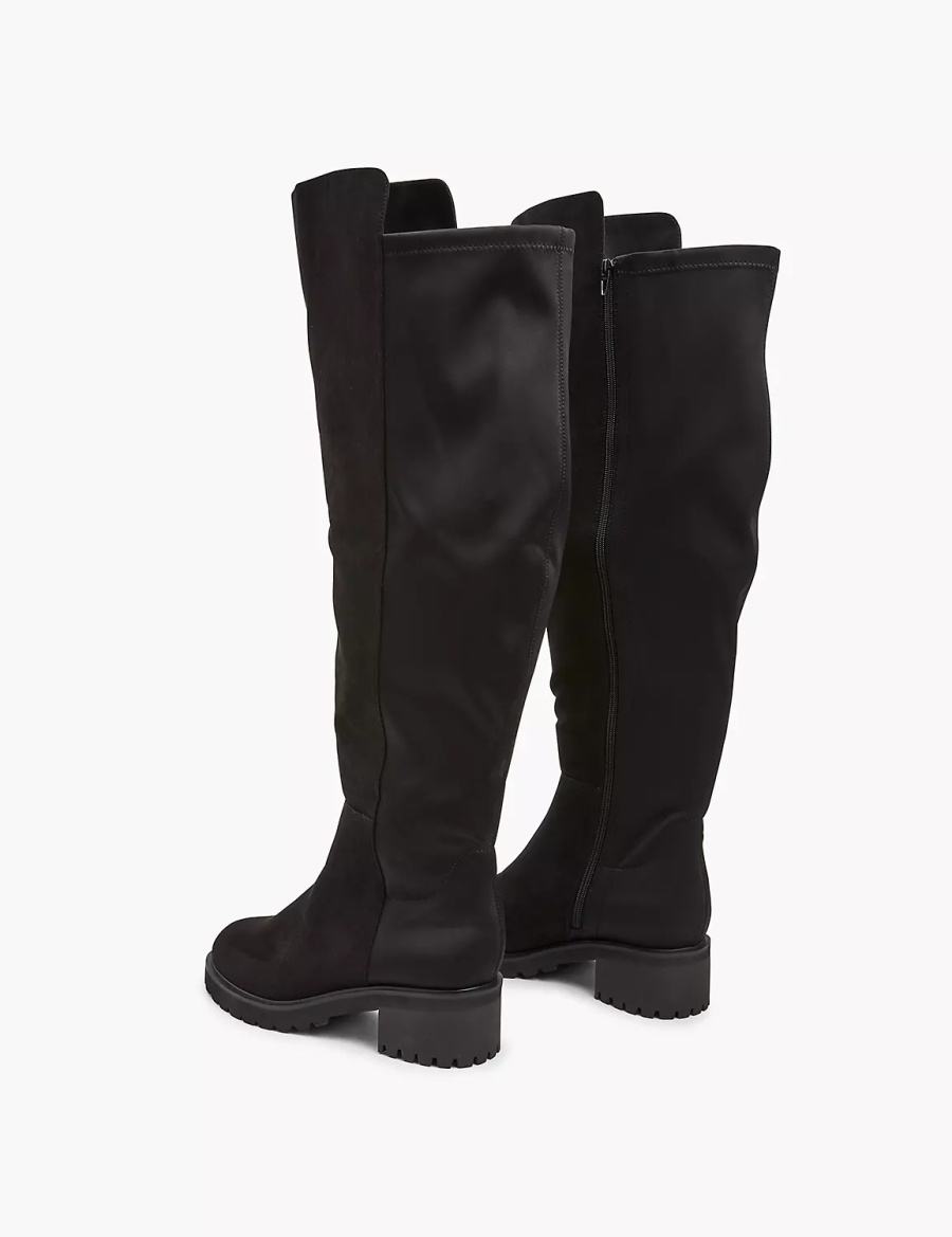 Black Lane Bryant Dream Cloud Faux-Microsuede Women Over-the-knee Boots | OHH4370ZM