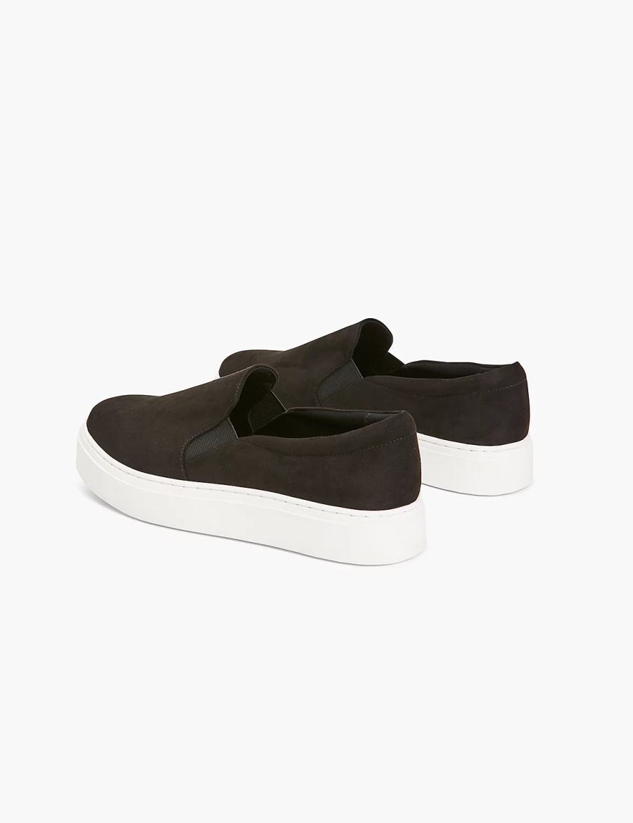 Black Lane Bryant Dream Cloud Faux-Suede Slip-On Women Sneakers | DRI6264EB