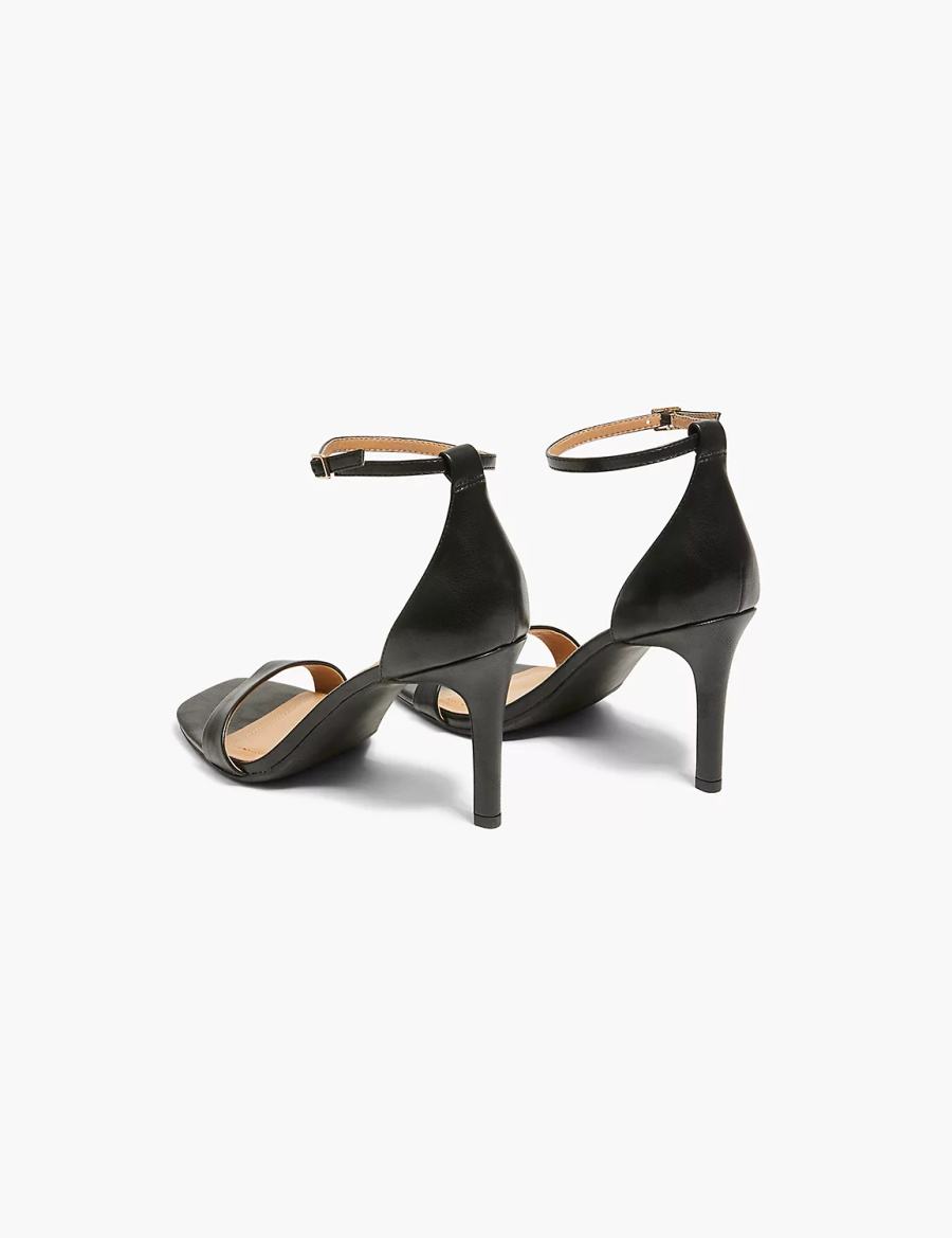 Black Lane Bryant Dream Cloud Single-Strap Stiletto Heel Women Heels Sandals | XQK9429QC