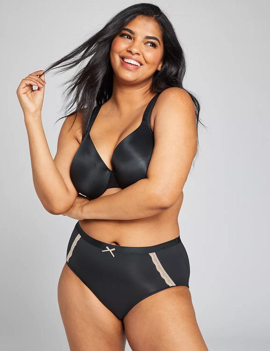 Black Lane Bryant Extra Soft Full Women Briefs | IIJ4225YL