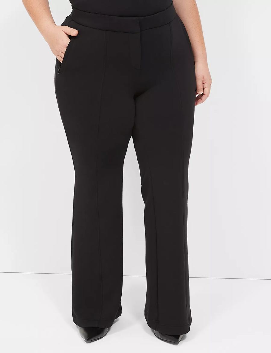 Black Lane Bryant Journey Knit Flare Women Pants | YSX94LY