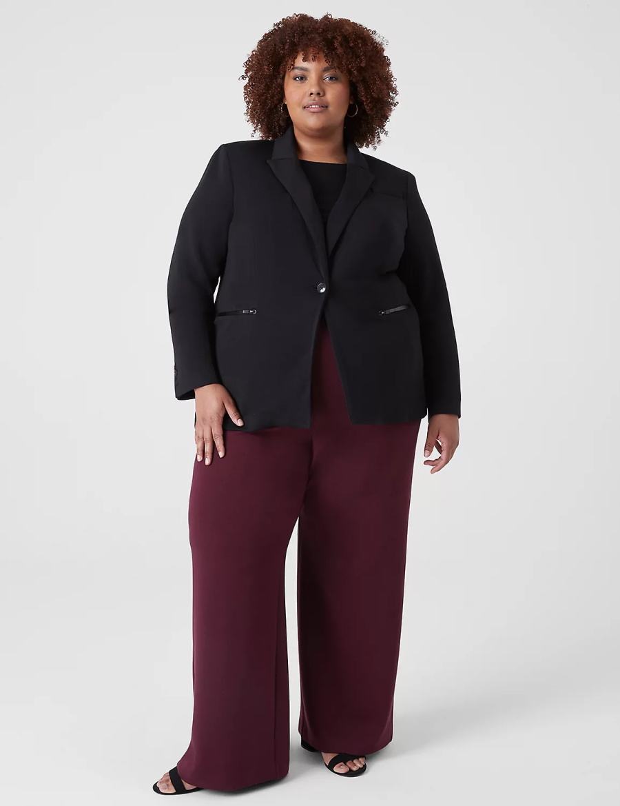 Black Lane Bryant Journey Knit With Zipper Pocket Women Jackets | NAB586OD