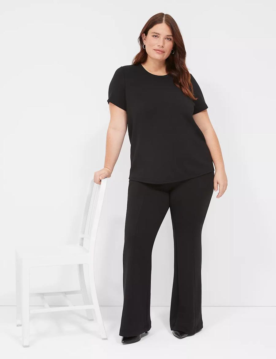 Black Lane Bryant Journey Short-Sleeve Tee Women T Shirts | VQC743PT