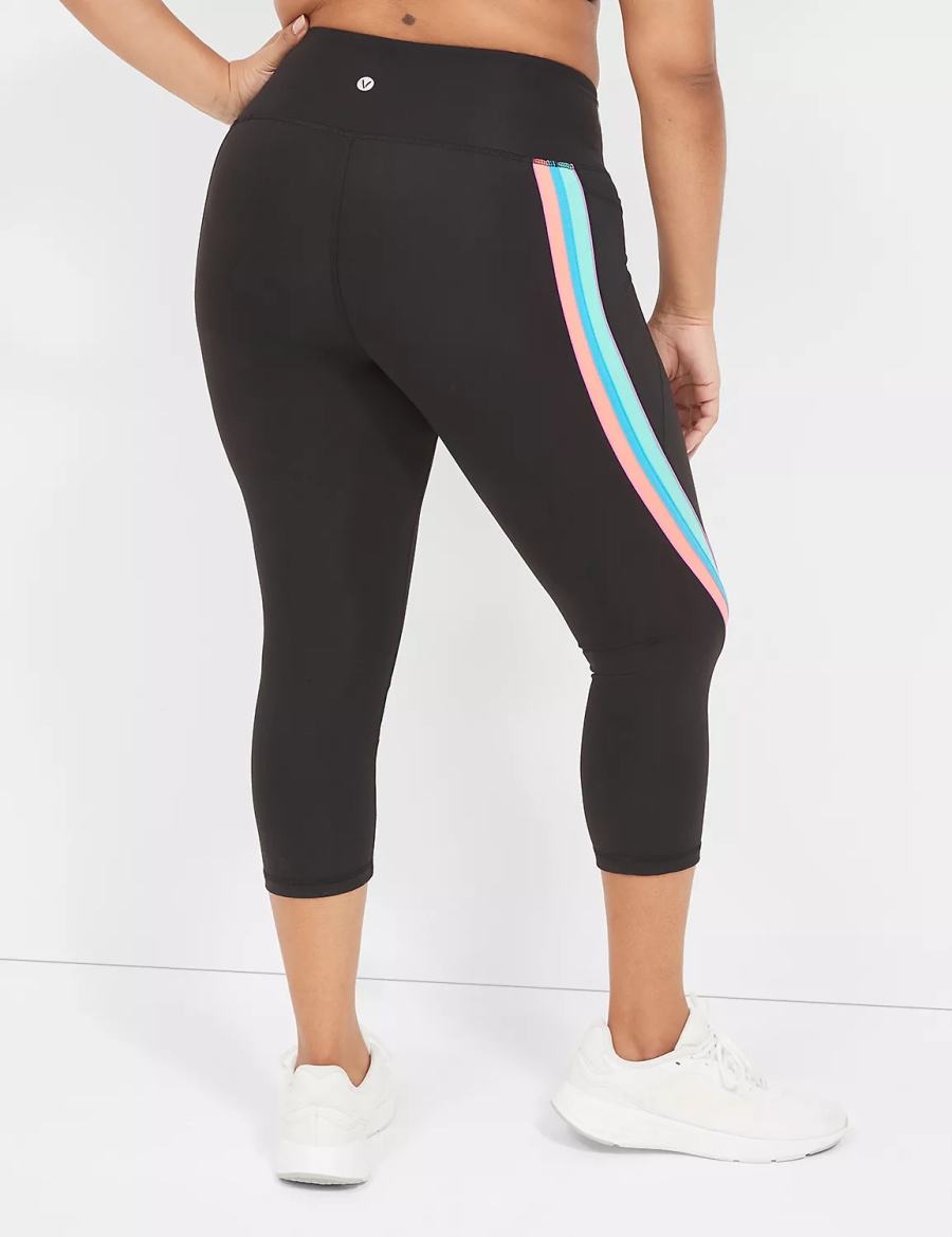 Black Lane Bryant LIVI High-Rise Recycled LIVI Soft Capri Women Leggings | MGC1075PF