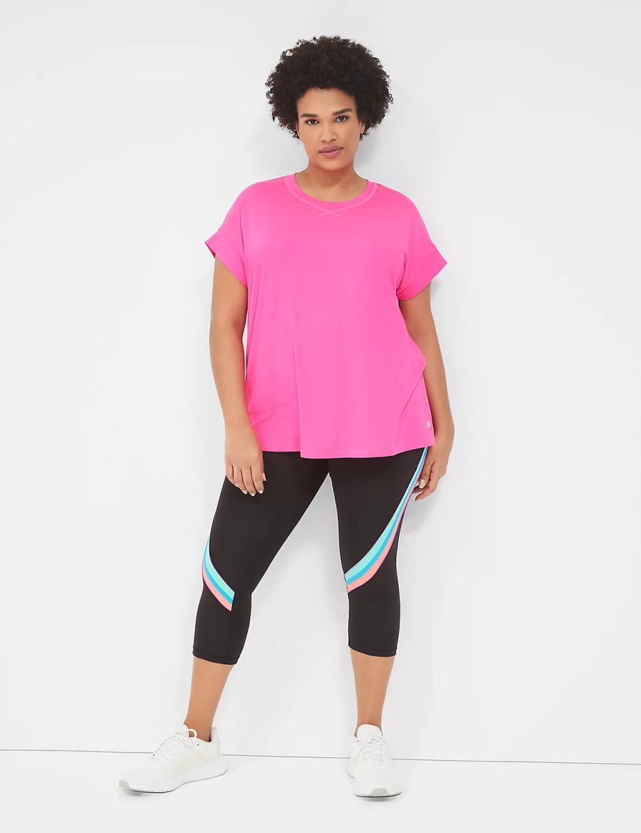 Black Lane Bryant LIVI High-Rise Recycled LIVI Soft Capri Women Leggings | MGC1075PF