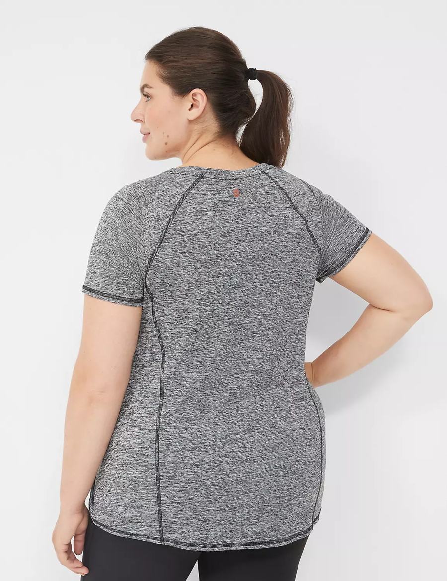 Black Lane Bryant LIVI Wicking Active Tee Women T Shirts | MZO855XJ