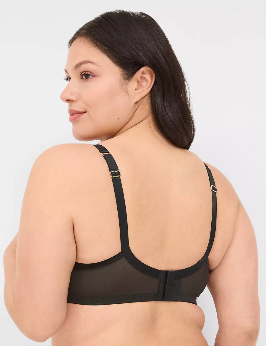 Black Lane Bryant Lace Quarter Cup Women Bralettes | CNN9526MS