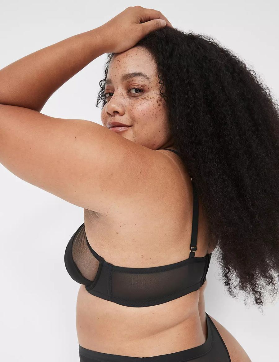 Black Lane Bryant Mesh Bandeau Women Bralettes | XGL7932MQ