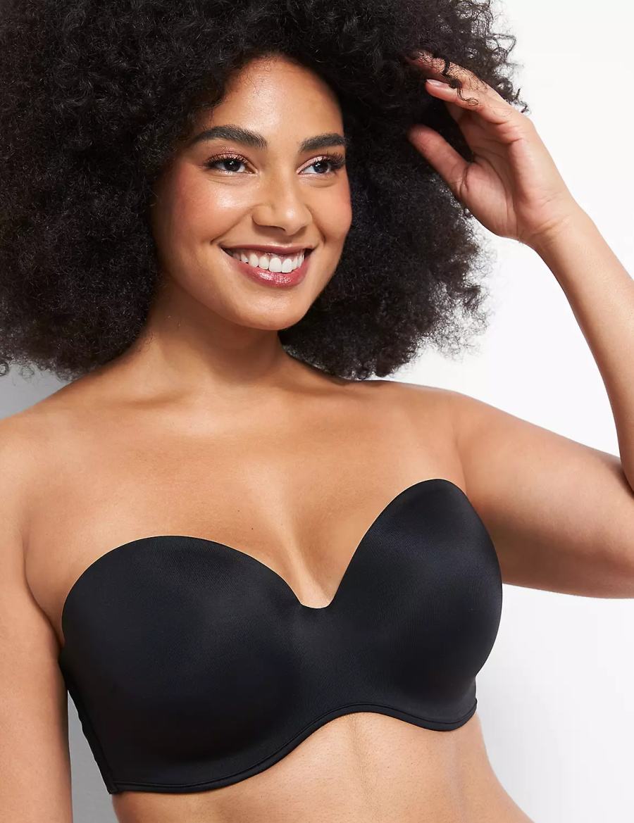 Black Lane Bryant Multi-Way Boost Women Strapless Bra | PGU2097KX