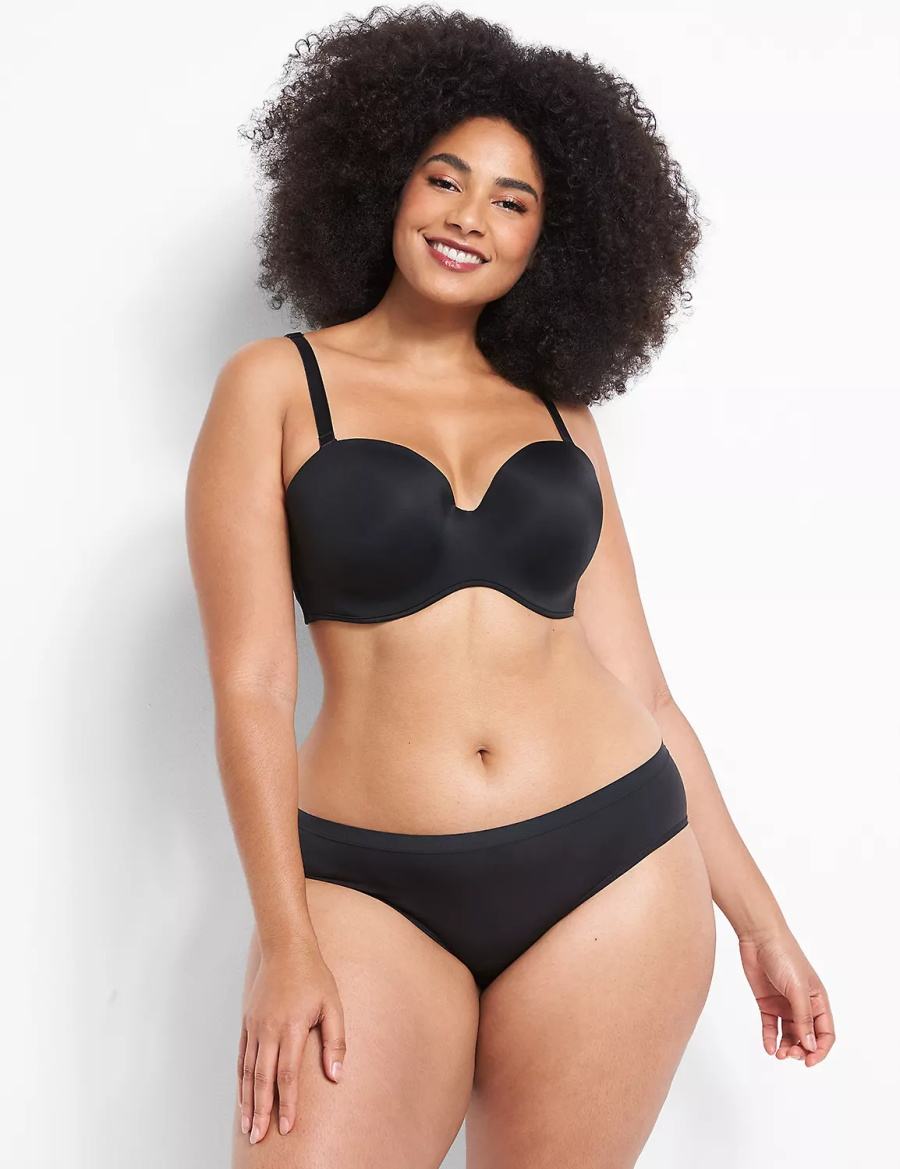 Black Lane Bryant Multi-Way Boost Women Strapless Bra | PGU2097KX