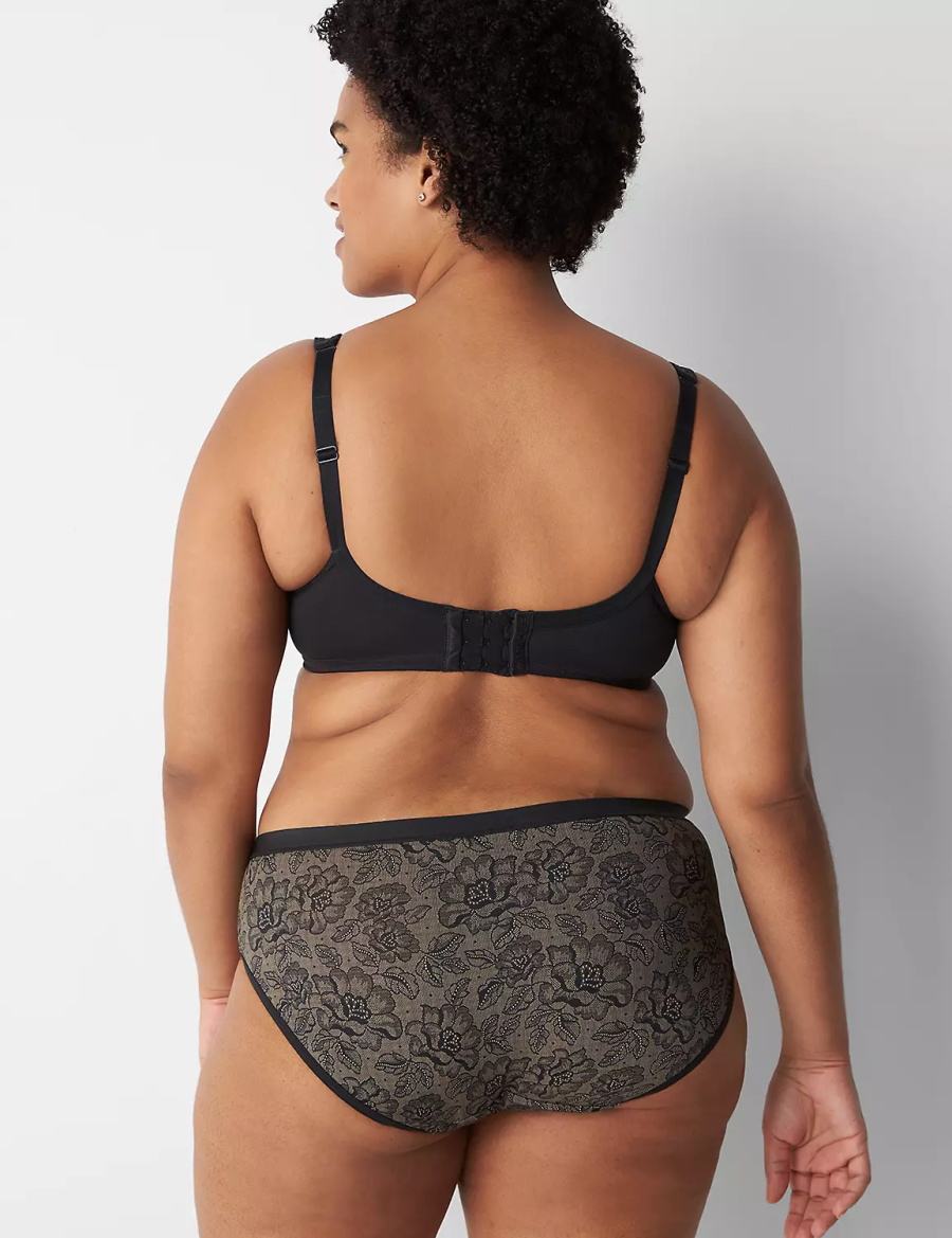 Black Lane Bryant No-Show Women Hipster Panty | TWC6465MW