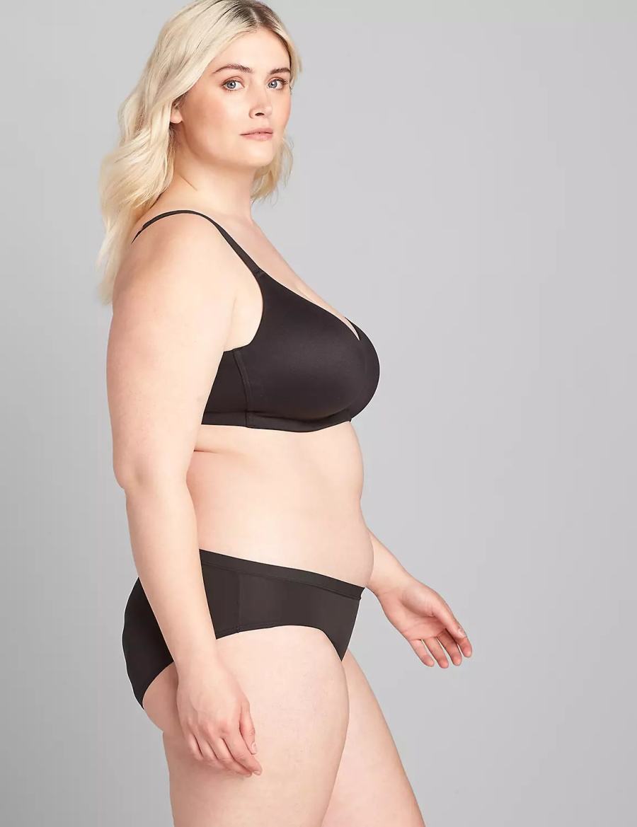 Black Lane Bryant No-Wire Women Bralettes | GPA854KI