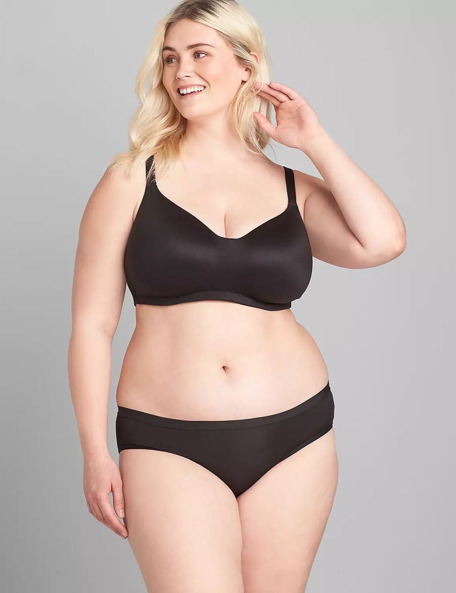 Black Lane Bryant No-Wire Women Bralettes | GPA854KI