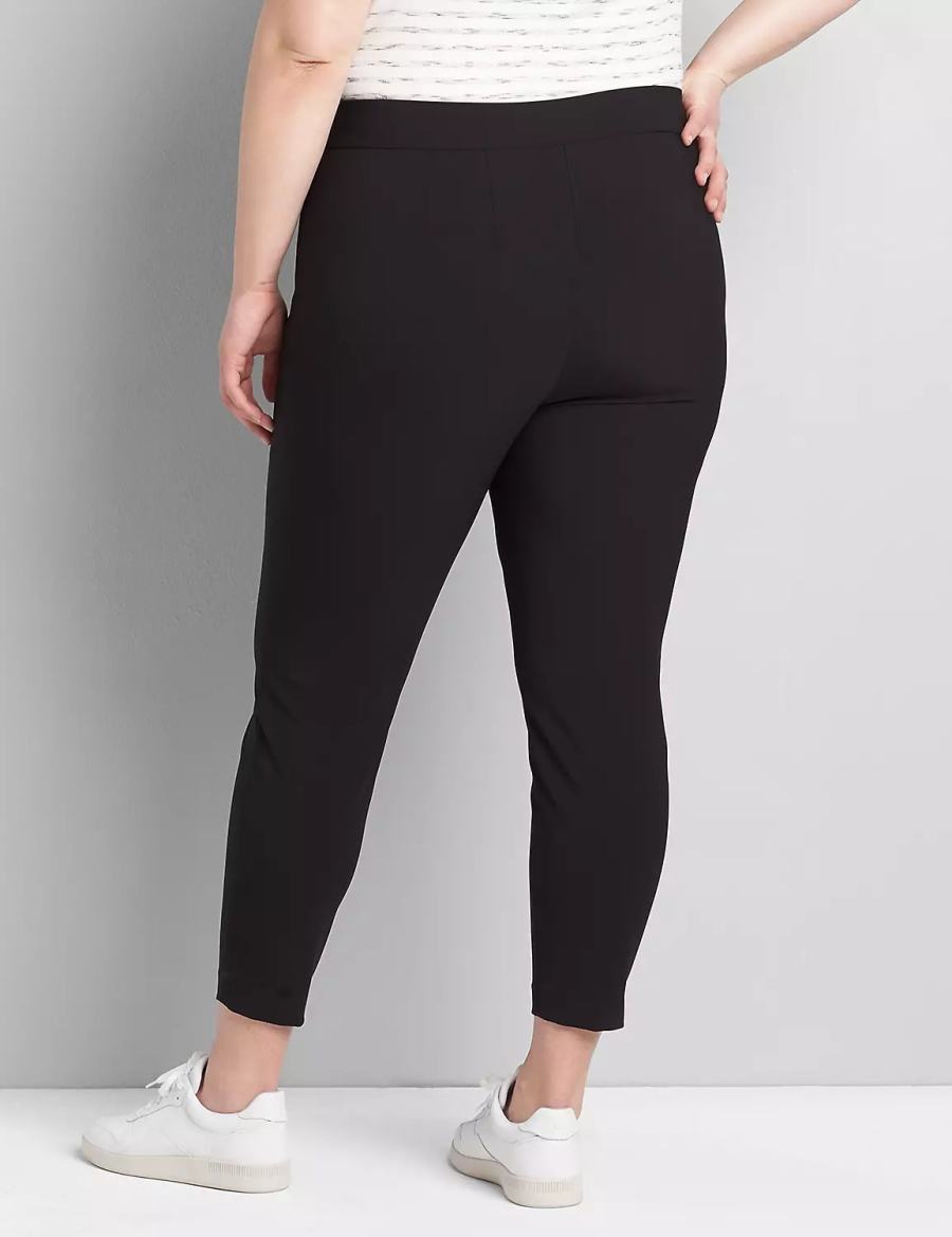 Black Lane Bryant On-The-Go Slim Ankle Women Pants | YRG4341WC