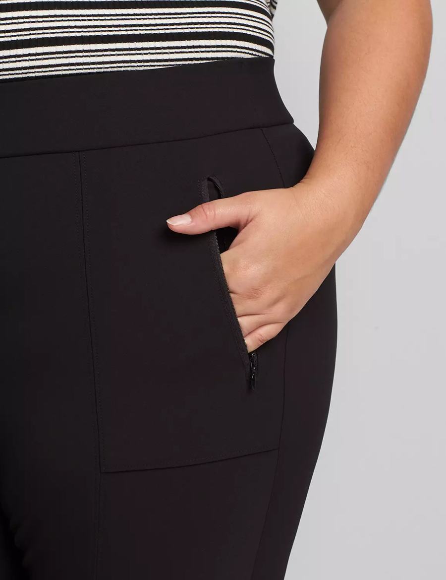 Black Lane Bryant On-The-Go Slim Ankle Women Pants | YRG4341WC