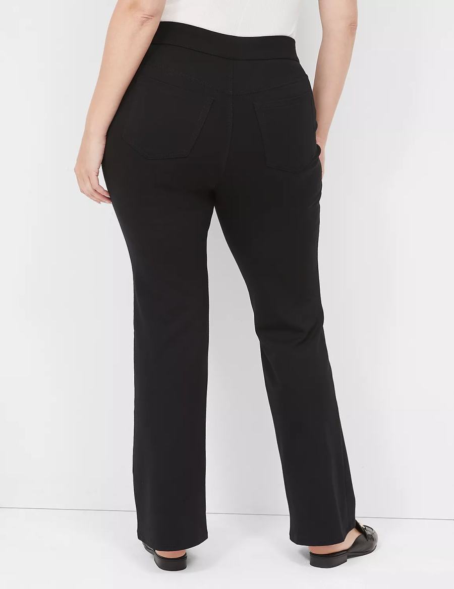 Black Lane Bryant Pull-On Ponte Boot Women Pants | WSY7964GN