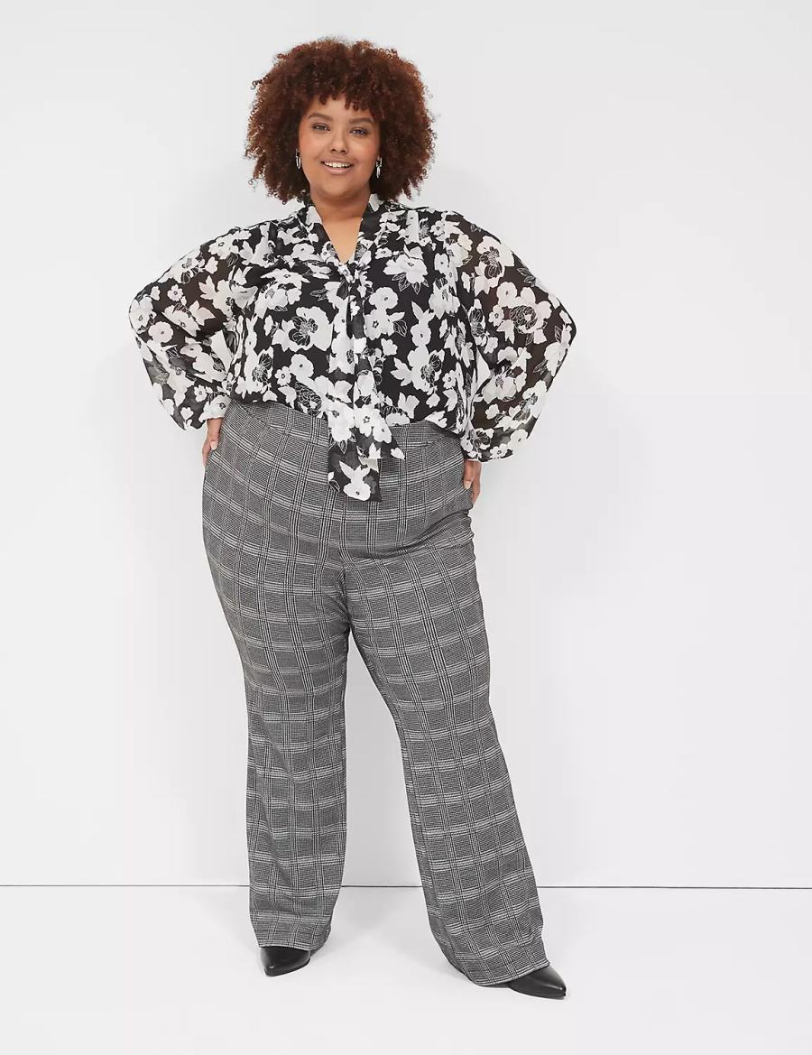 Black Lane Bryant Pull-On Ponte High-Rise Boot Women Pants | JQU2837YL