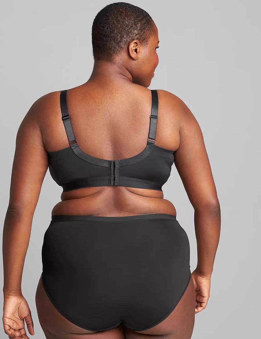 Black Lane Bryant Seamless Lightly Lined Nursing Women Bralettes | LZU3871JL