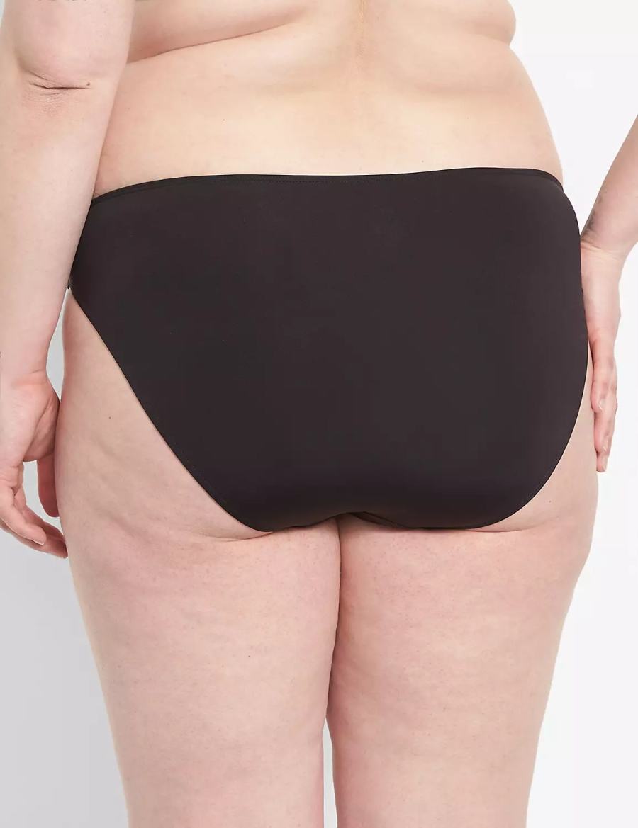 Black Lane Bryant Slick Chicks Adaptive High-Cut Women Briefs | SCJ9762YD