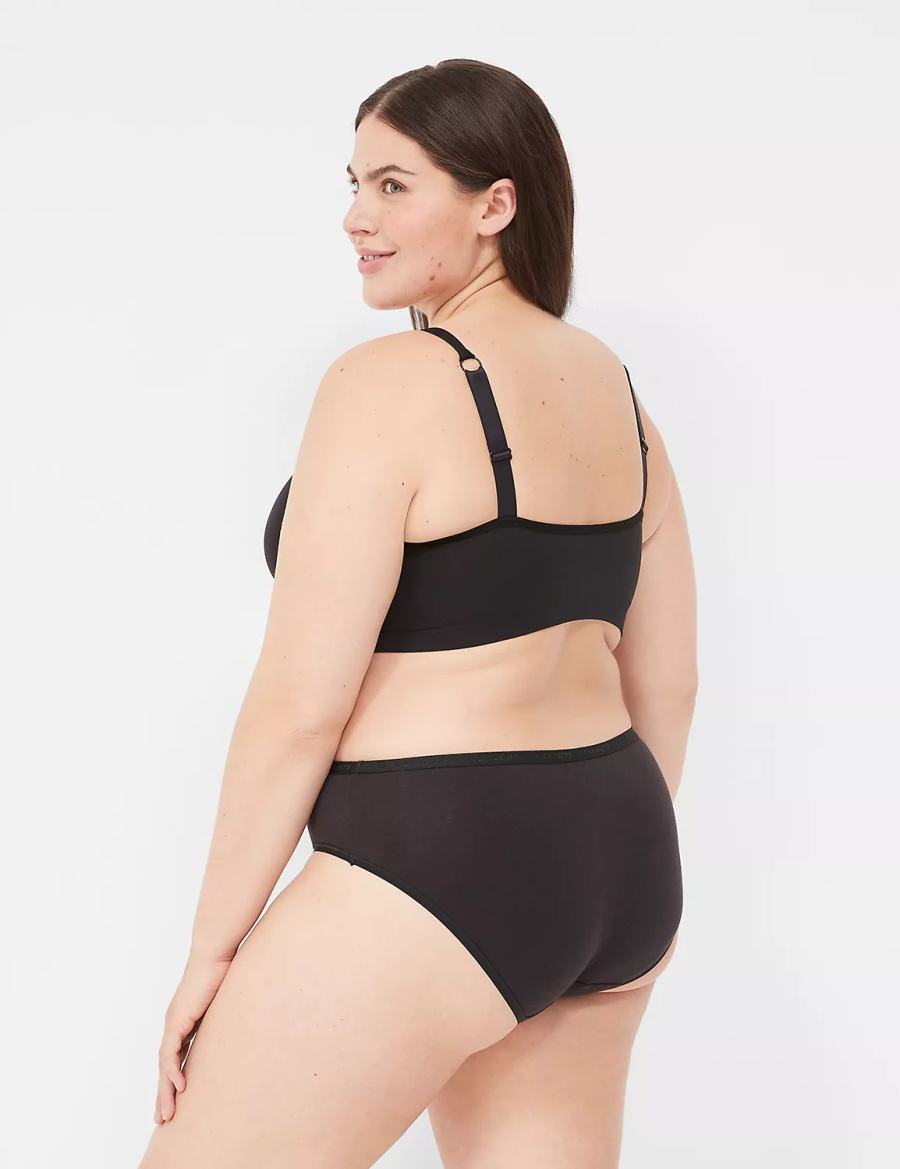 Black Lane Bryant Strappy Seamless Women Bralettes | QPG3440FC