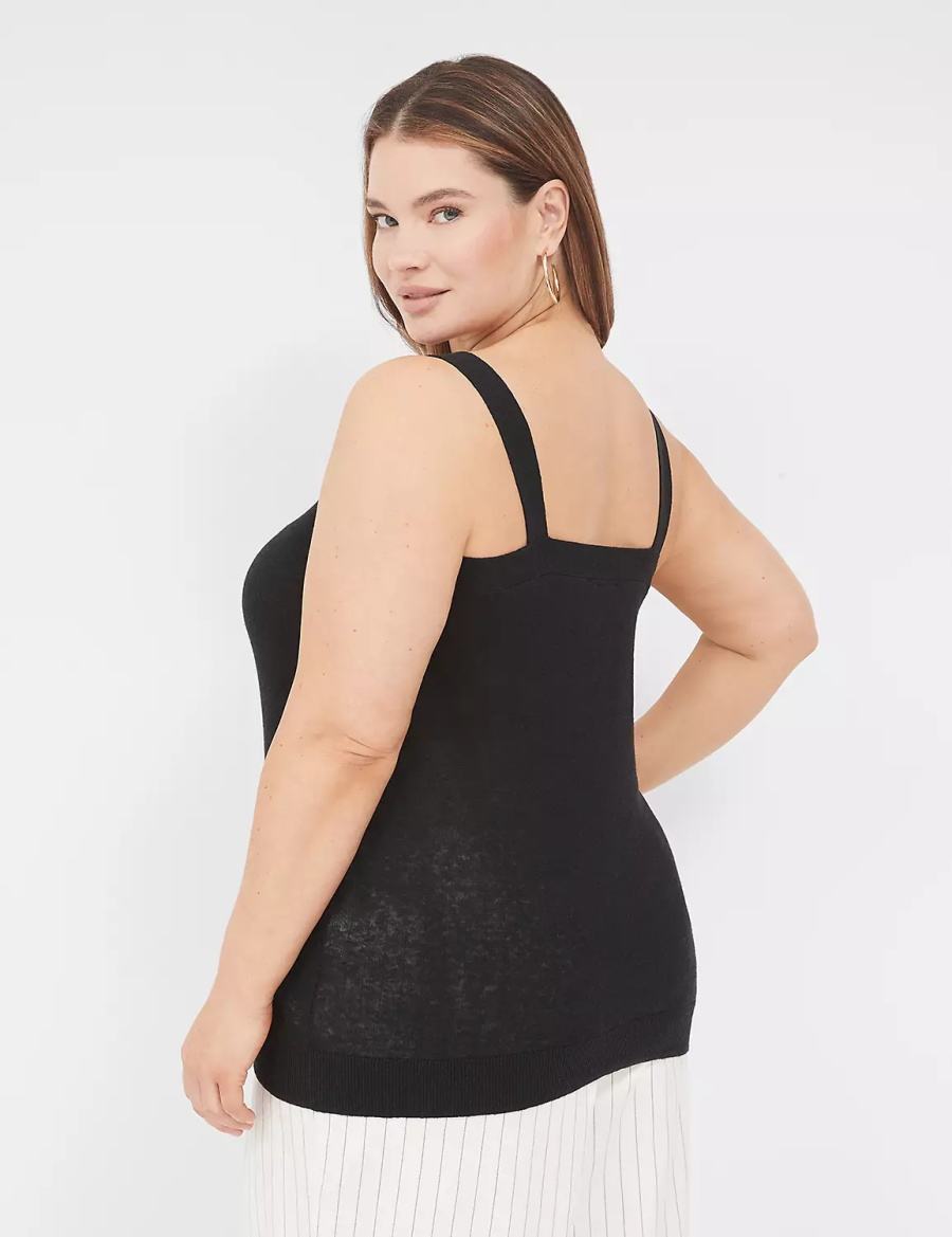 Black Lane Bryant Sweater Women Tank Top | CSY916TX