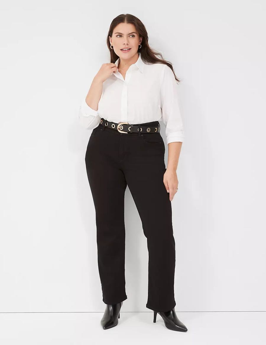 Black Lane Bryant Tighter Tummy High-Rise Boot Women Jeans | KXX1743OZ