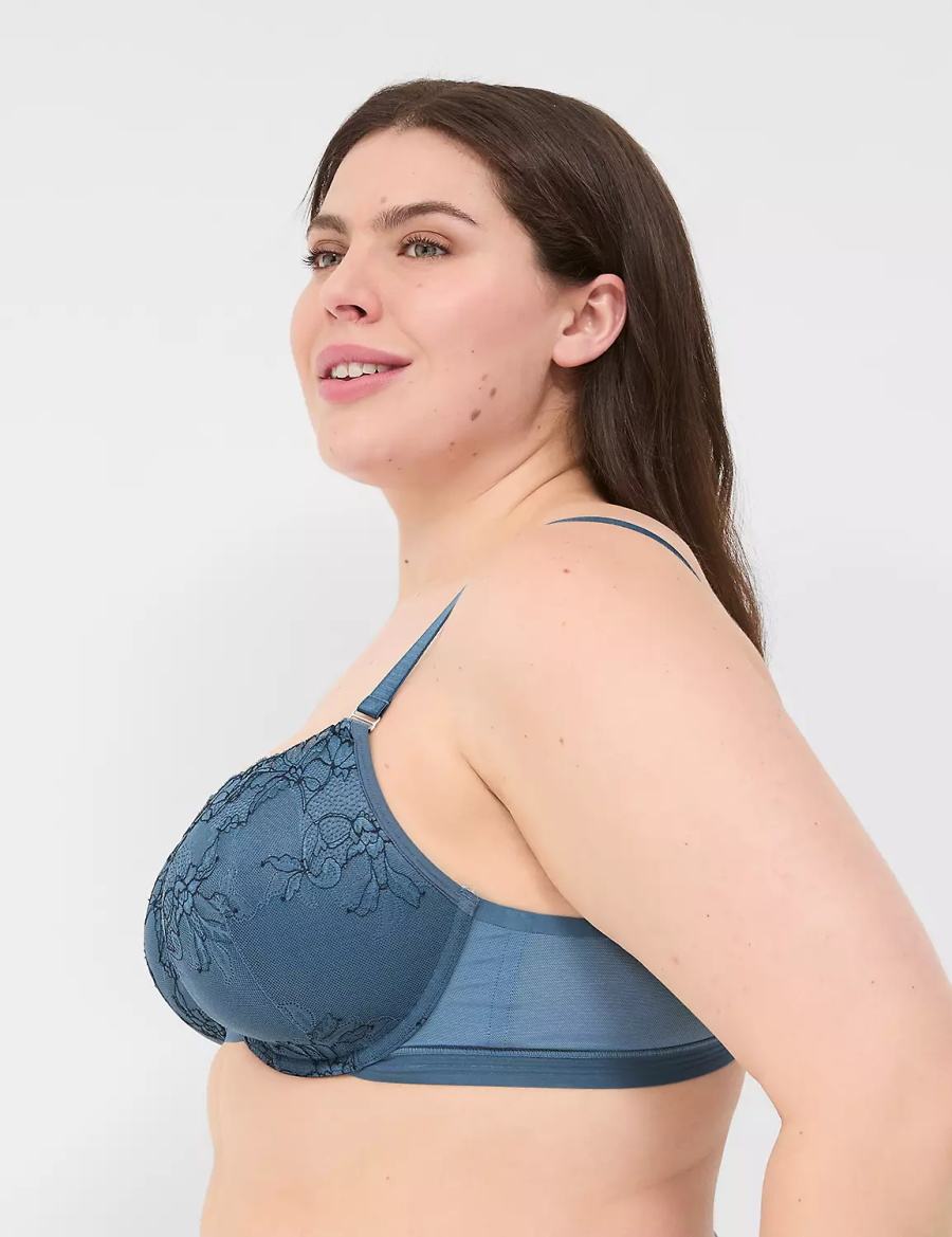 Blue Grey Lane Bryant Modern Romance Lightly Lined Demi Women Bralettes | SFX2059VI