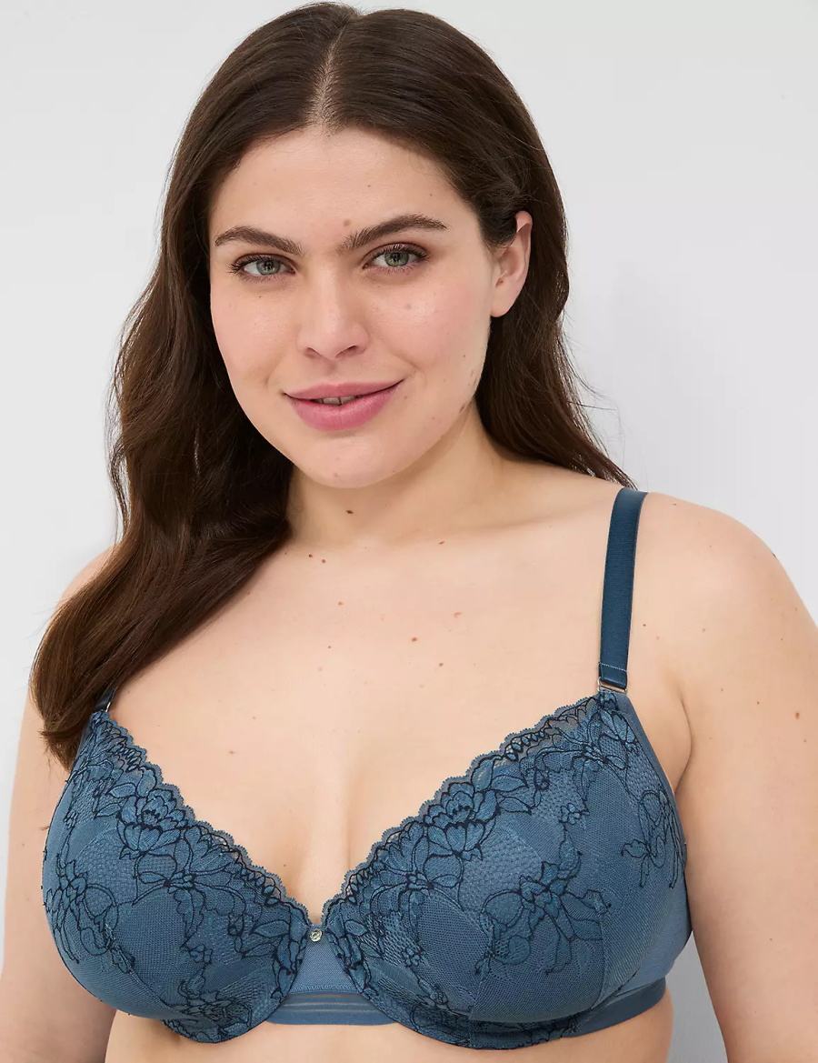 Blue Grey Lane Bryant Modern Romance Lightly Lined Demi Women Bralettes | SFX2059VI