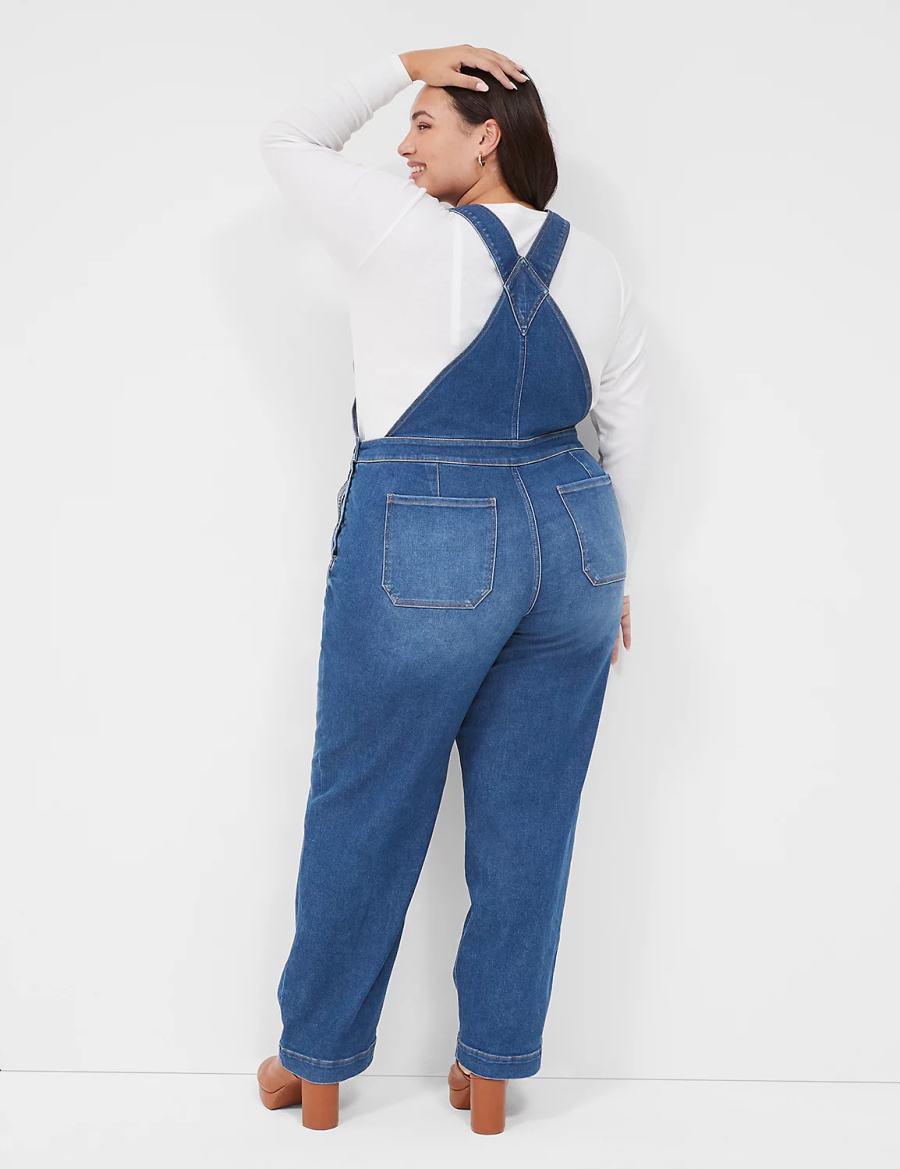 Blue Lane Bryant Authentic Straight Leg Denim Women Overall | VTI2093HU